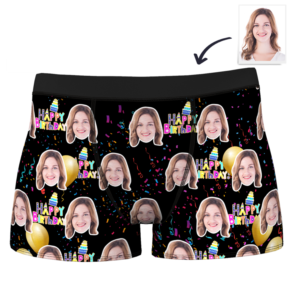 Anniversaire  Caleçon en Visage Culotte Personnalisé pour Homme  - MadeMine
