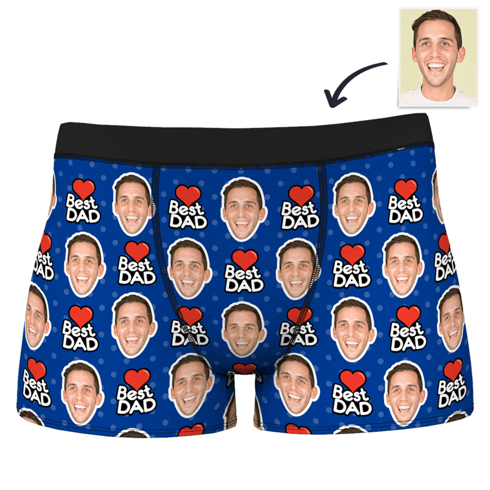 Meilleur Papa  Caleçon en Visage Culotte Personnalisé pour Homme  - MadeMine