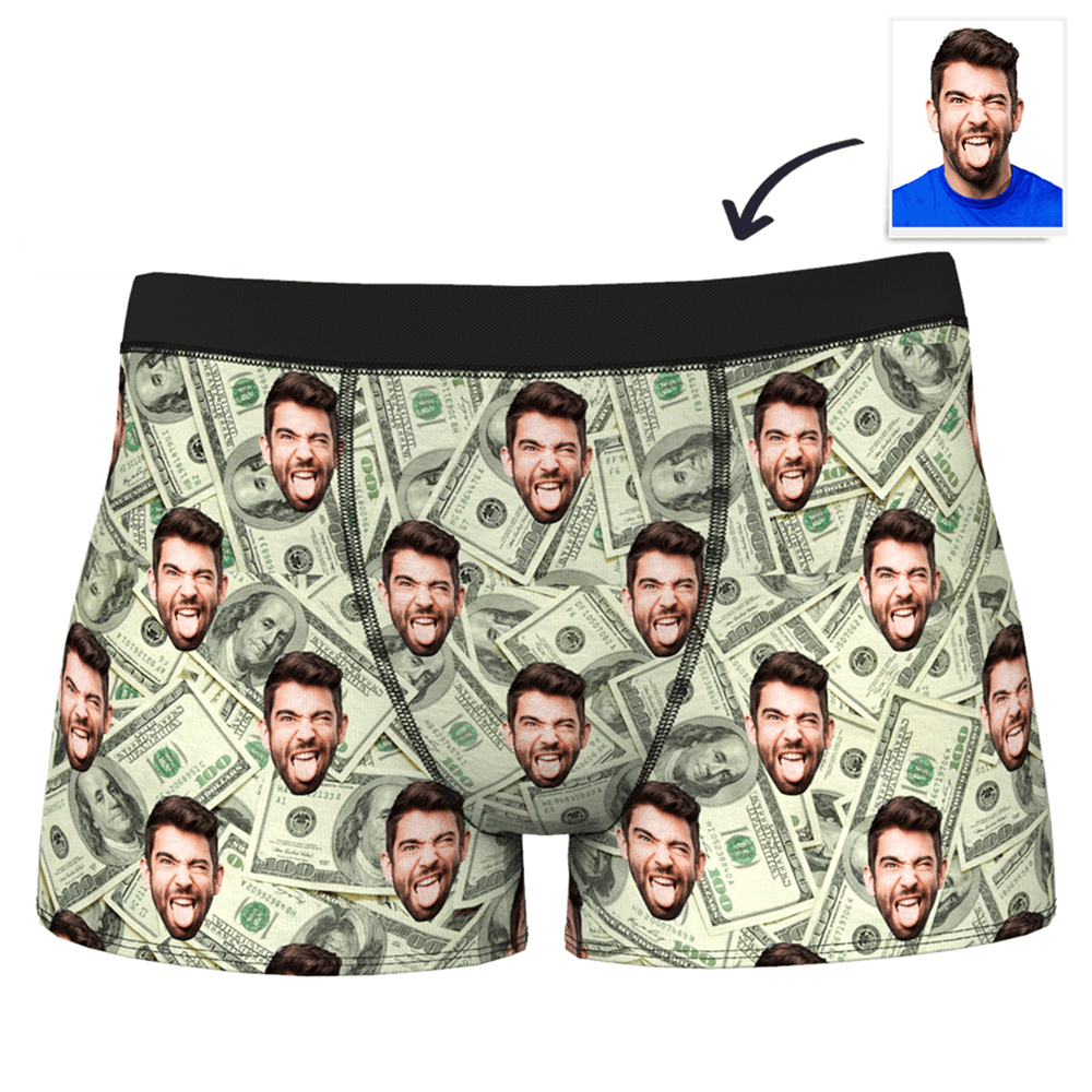   Caleçon en Visage Culotte Personnalisé pour Homme avec Argent  - MadeMine