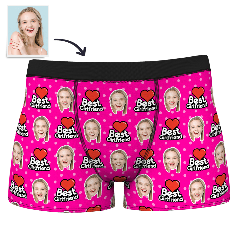 Meilleur Copine   Caleçon en Visage Culotte Personnalisé pour Homme  - MadeMine