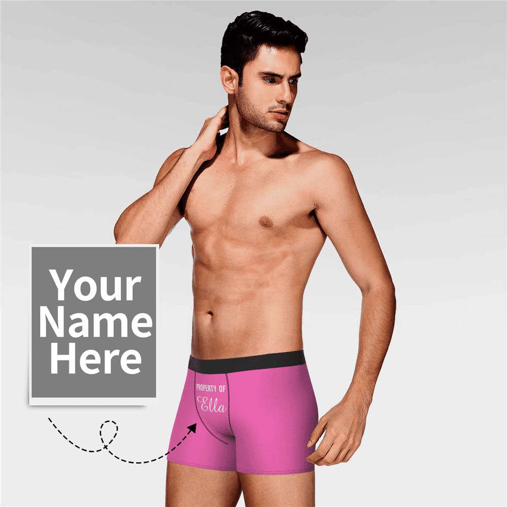 Caleçons  Personnalisé en Prénom "Property of " Culotte pour Homme - MadeMine