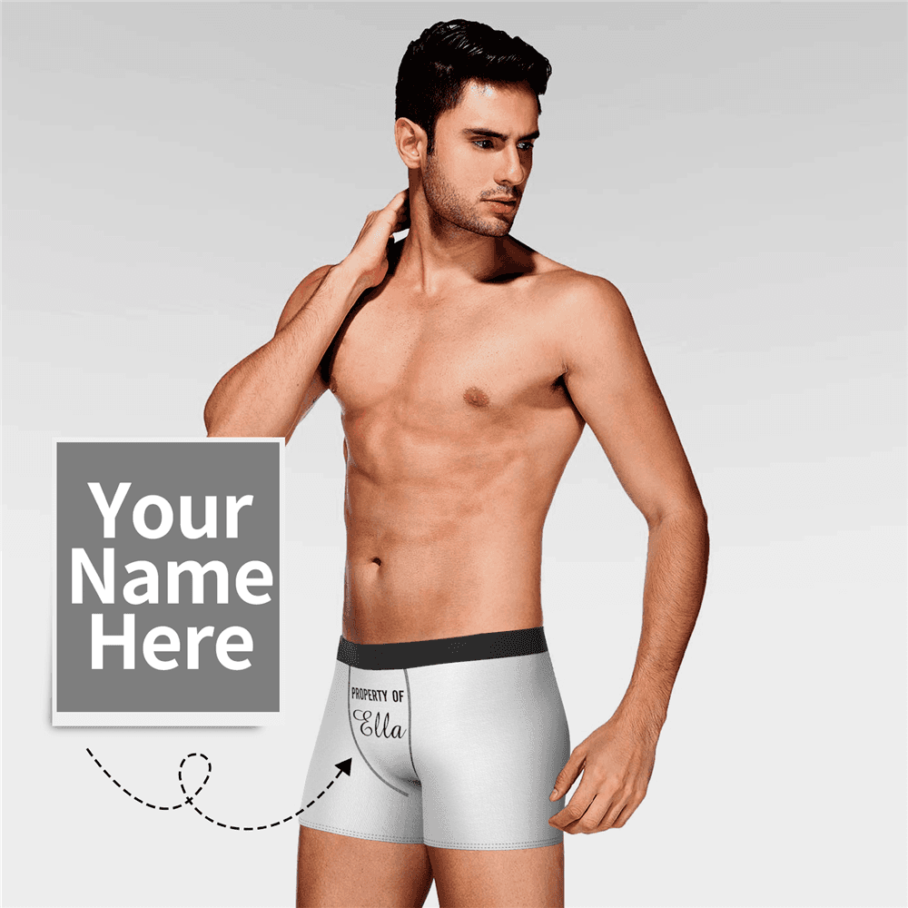 Caleçons  Personnalisé en Prénom "Property of " Culotte pour Homme - MadeMine