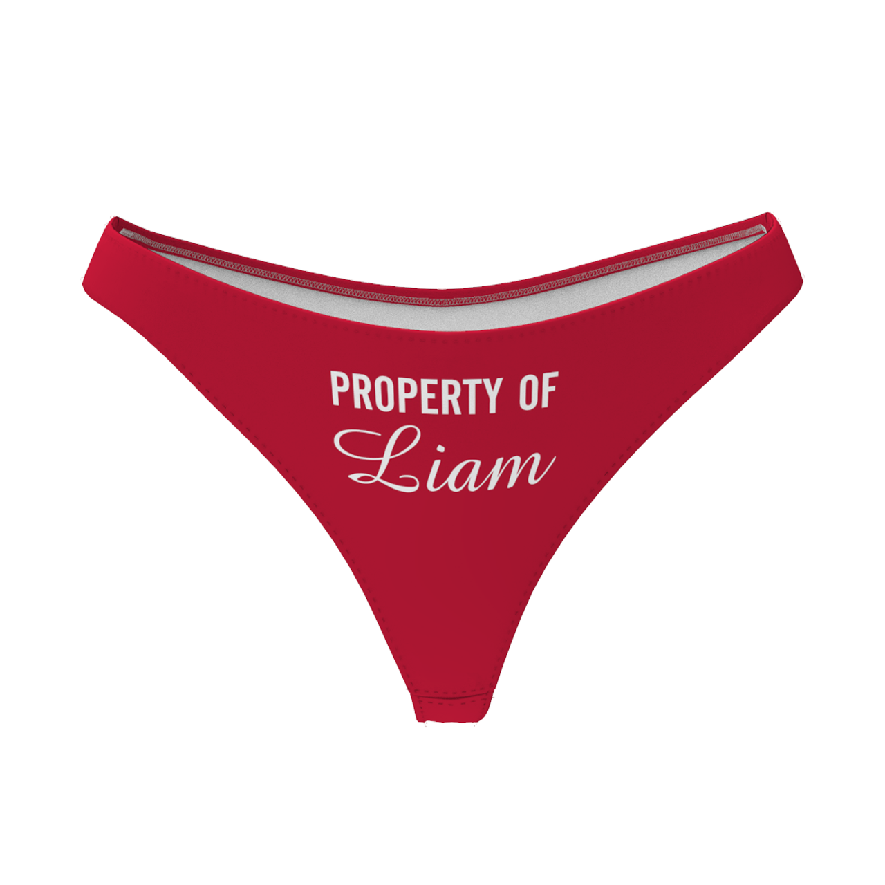 Sous-vêtements Personnalisé en Prénom  "Property of "  Culotte String pour Femme - MadeMine
