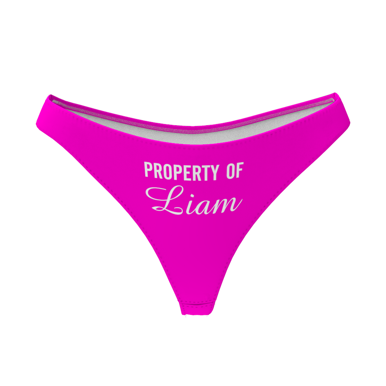Sous-vêtements Personnalisé en Prénom  "Property of "  Culotte String pour Femme - MadeMine