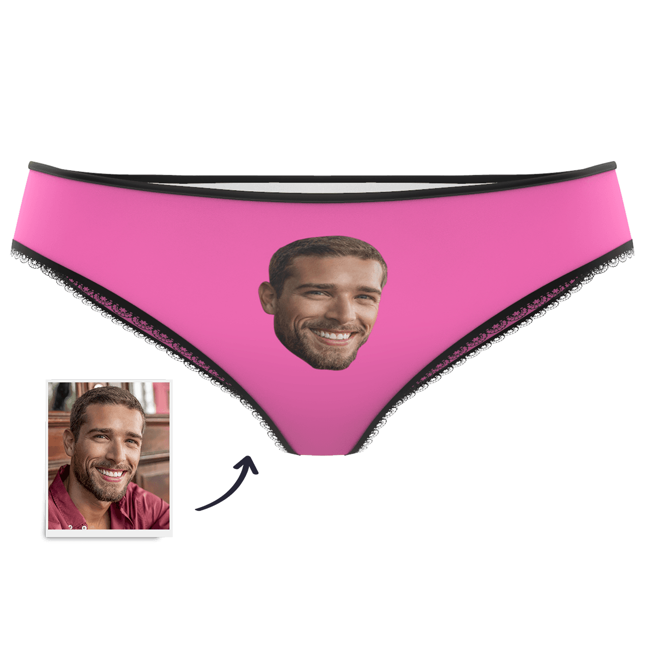 Culotte Personnalisé en Visage  Caleçon  Couple  pour  Femme - MadeMine