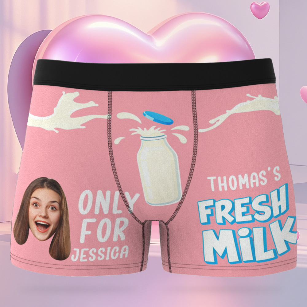Boxers Personnalisés Avec Visage, Boxers Personnalisés « rien Que Pour Toi », Cadeau De Saint-valentin Amusant Pour Lui - MademineFR