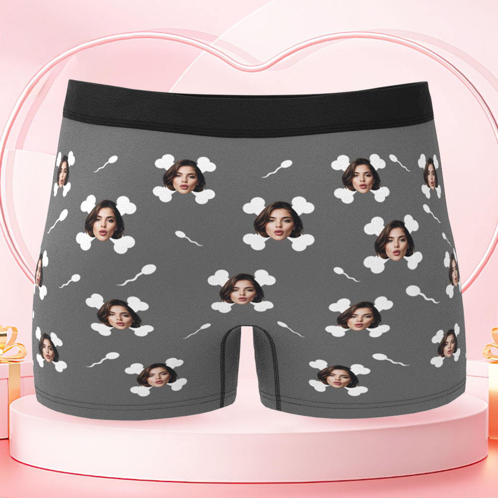 Boxers Personnalisés Avec Photo Pour Homme, Sous-vêtements « Zone Interdite » Que Seule Votre Copine Peut Toucher, Cadeaux Pour La Saint-valentin Ou Un Anniversaire De Mariage. - MademineFR