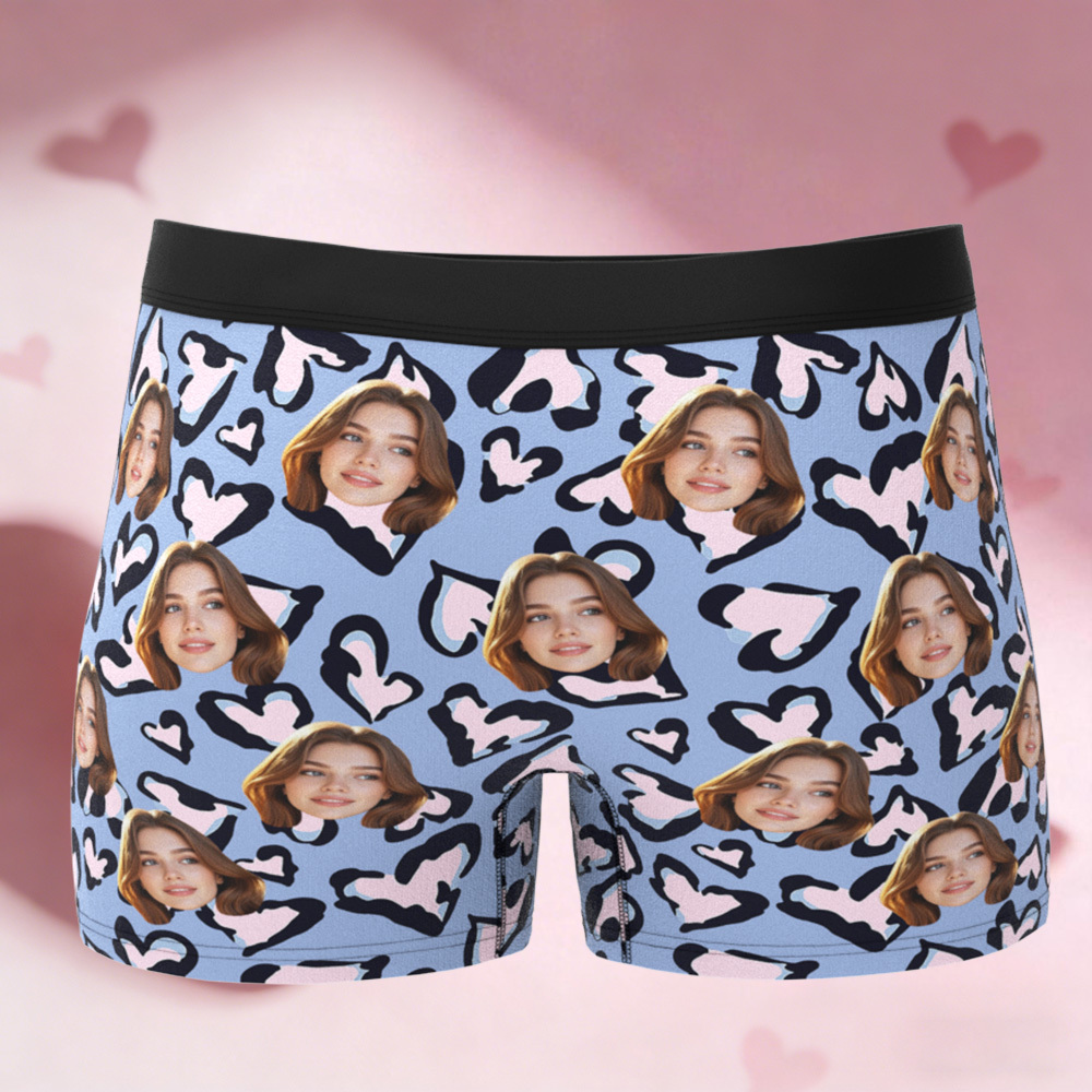 Boxer Personnalisé Pour La Saint-valentin, Sous-vêtements Homme Personnalisés, Cadeau De Couple Personnalisé, Boxer Mari Personnalisé Avec Visage - MademineFR