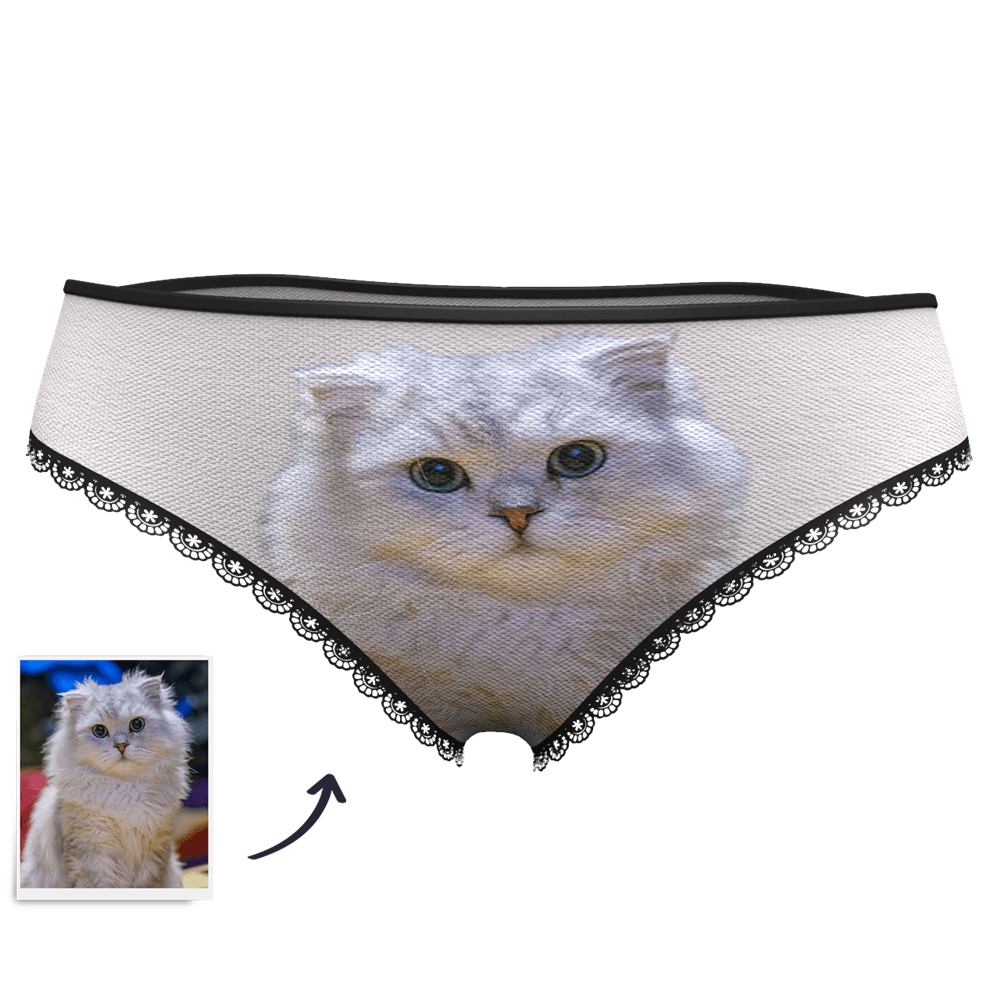 Culotte  Personnalisé en Visage Grand Chat  Culotte pour Femme  - MadeMine