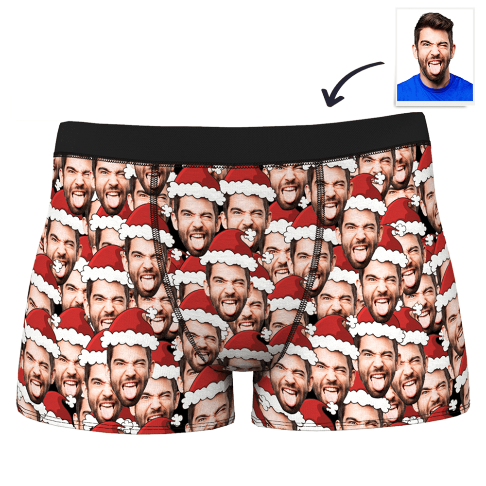 Chapeau de Noël Caleçon en Visage Mash  Culotte Personnalisée - MadeMine