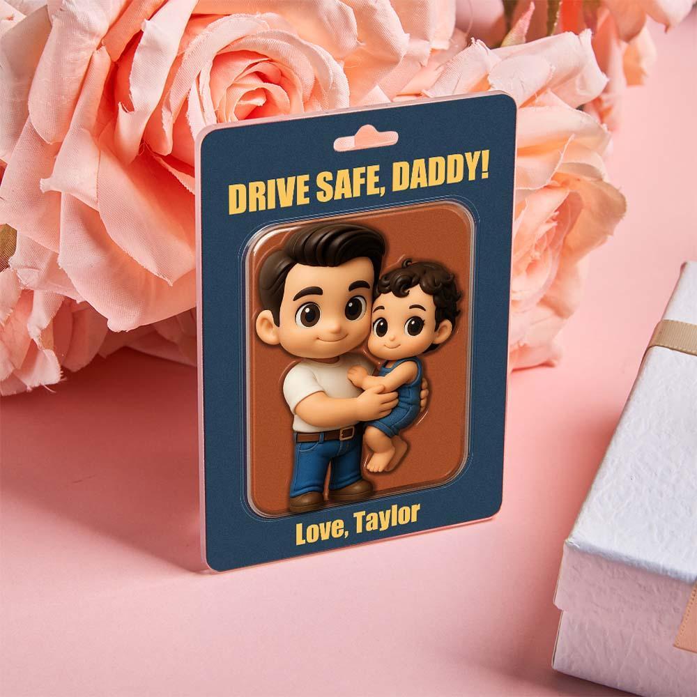 Cadeau Personnalisé Pour La Fête Des Pères, Figurine Photo Personnalisée Pour Pare-soleil De Voiture, Cadeau Pour Mari, Cadeaux D'anniversaire Pour Grand-père, Accessoires De Voiture - MademineFR