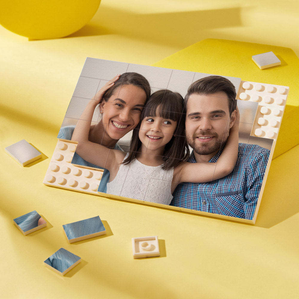 Cadeaux Personnalisés De Bloc De Construction De Puzzle De Briques De Photo Pour Des Enfants - mademinefr