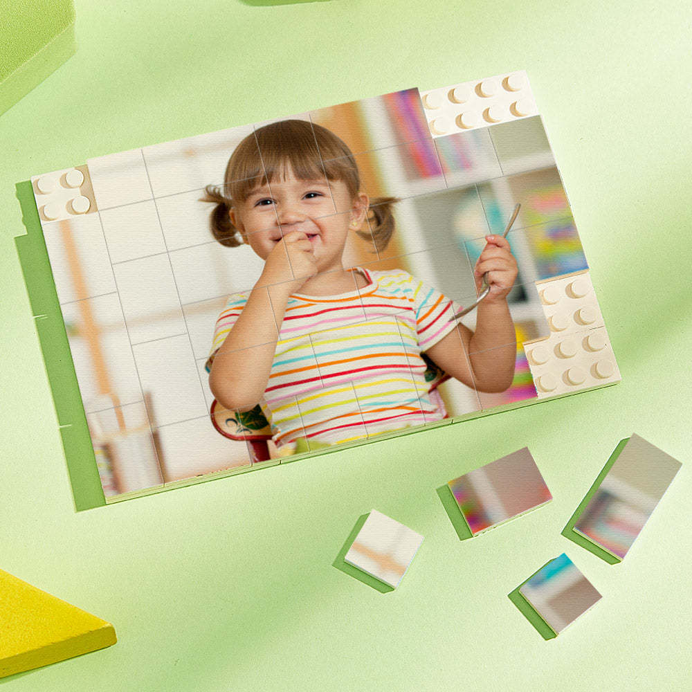 Cadeaux Personnalisés De Bloc De Construction De Puzzle De Briques De Photo Pour Des Enfants - mademinefr
