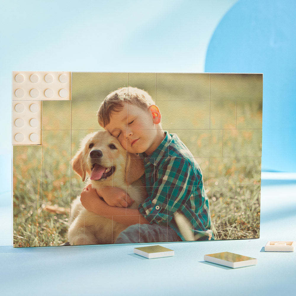 Cadeaux Personnalisés De Bloc De Construction De Puzzle De Briques De Photo Pour Des Enfants - mademinefr