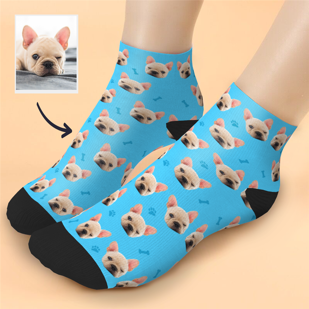 Chaussettes Personnalisées Avec Visage De Chien Mignon - mademinefr
