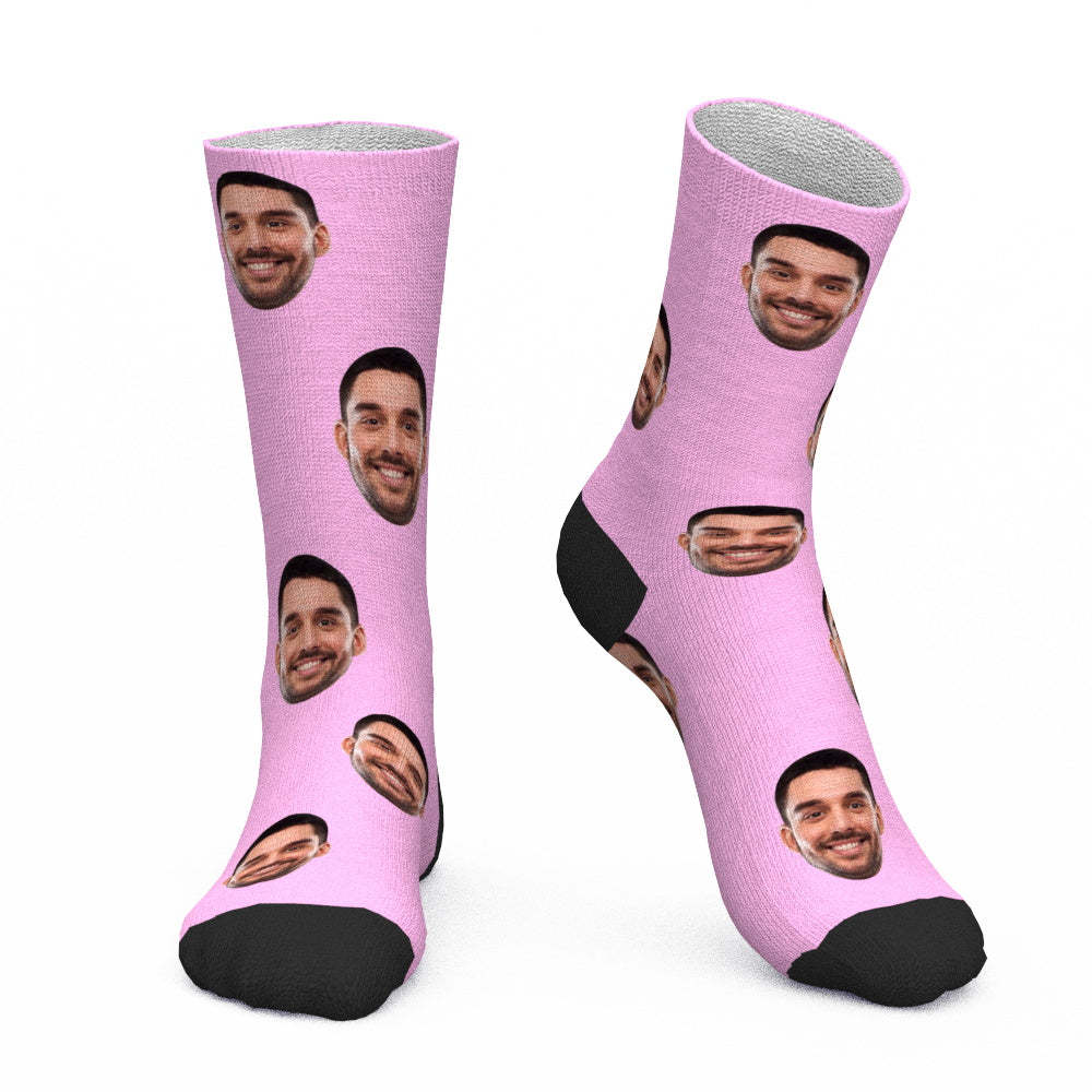 Chaussettes Photo Personnalisées Cwz001 - Gris - mademinefr