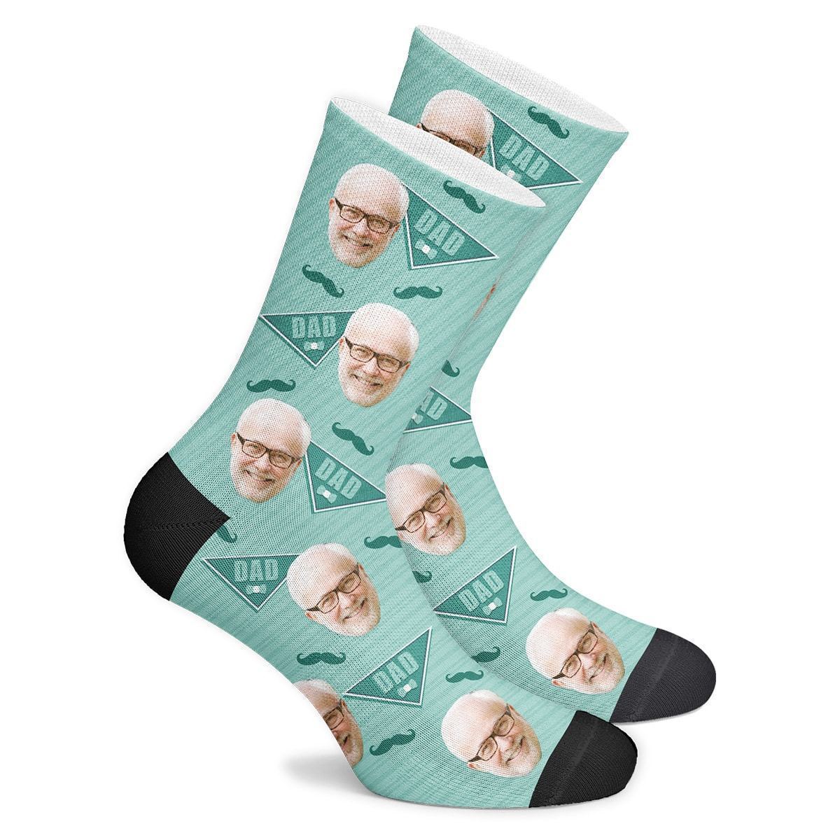 Cadeaux de Fête des Pères - Moustache de  Papa Chaussettes Personnalisée - MadeMine