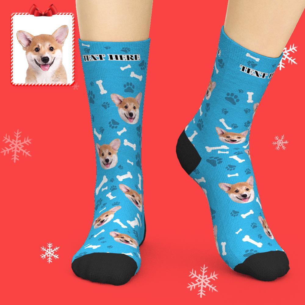 Chaussettes Photo, Chaussettes Personnalisées Pour Visage De Chien - mademinefr