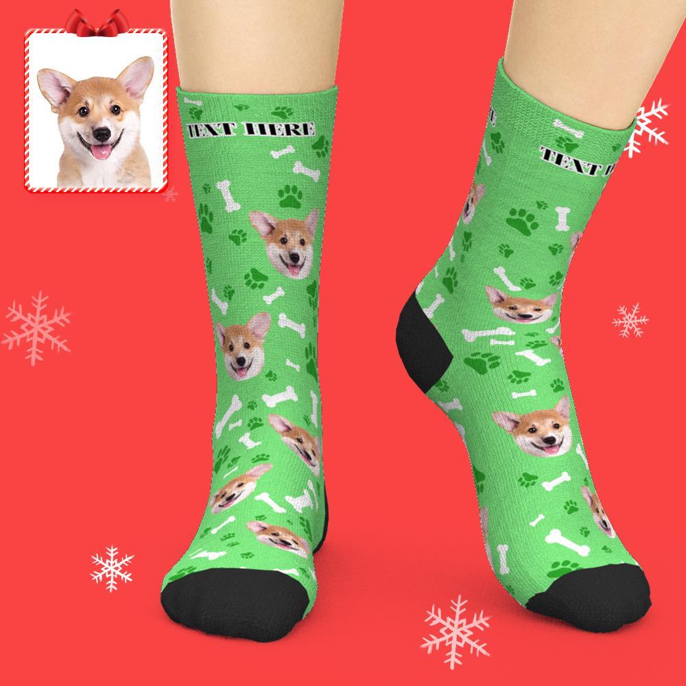 Chaussettes Photo, Chaussettes Personnalisées Pour Visage De Chien - mademinefr