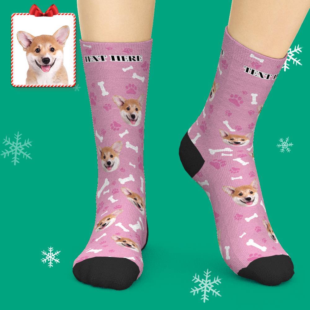 Chaussettes Photo, Chaussettes Personnalisées Pour Visage De Chien - mademinefr