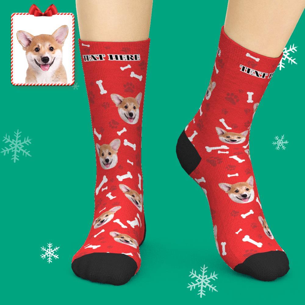 Chaussettes Photo, Chaussettes Personnalisées Pour Visage De Chien - mademinefr