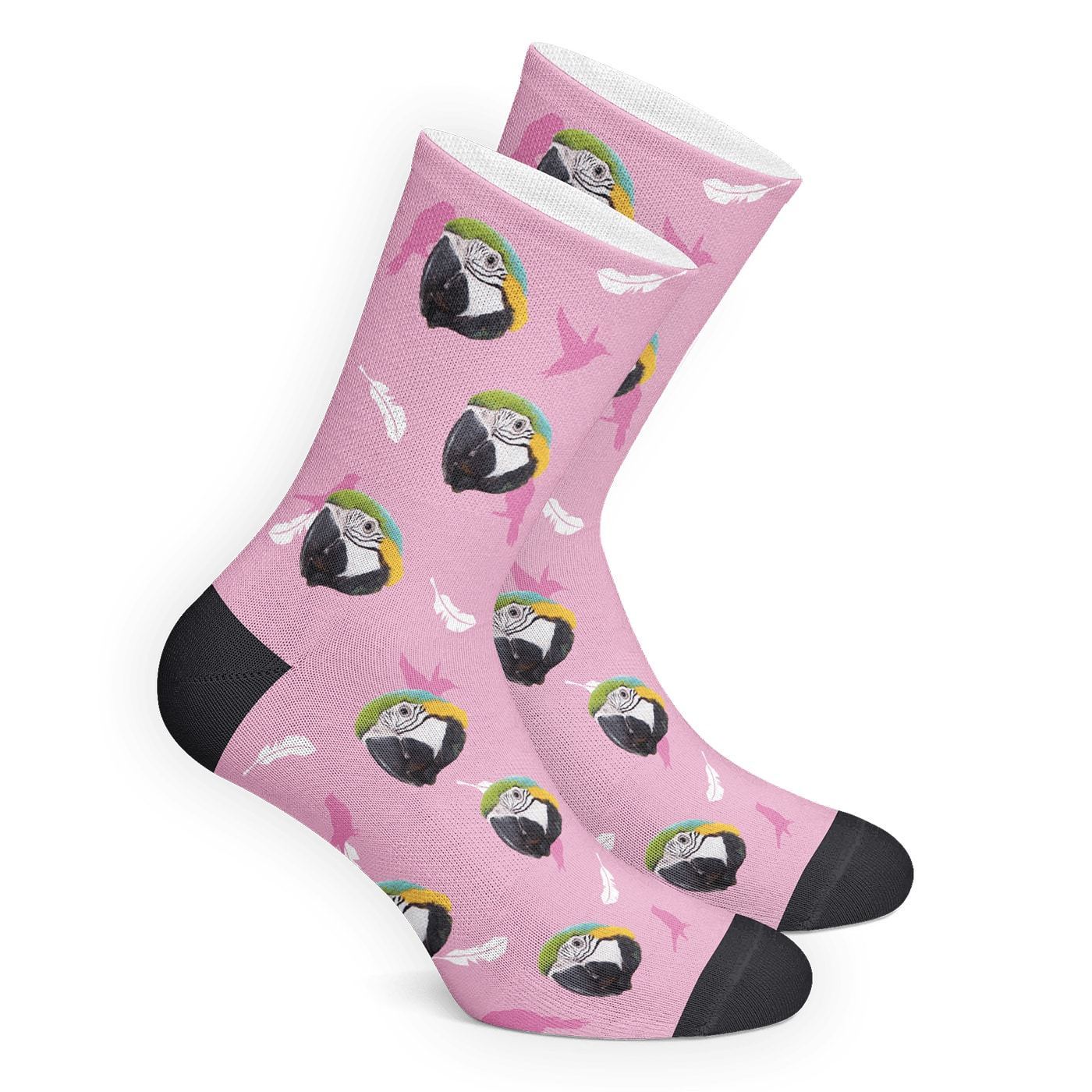 Chaussettes D'oiseaux Personnalisées - mademinefr