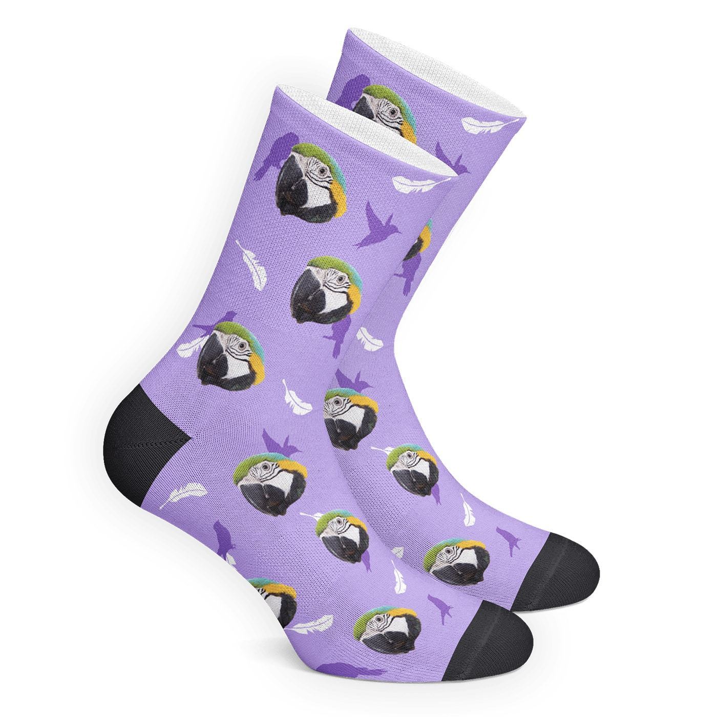 Chaussettes D'oiseaux Personnalisées - mademinefr