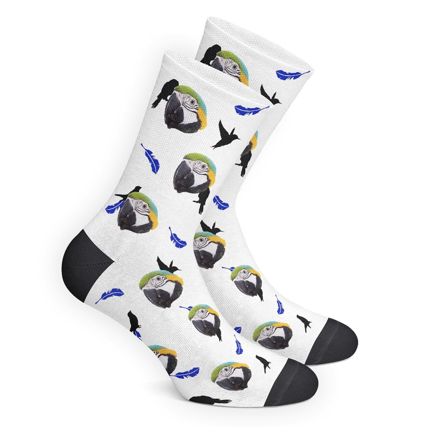Chaussettes D'oiseaux Personnalisées - mademinefr