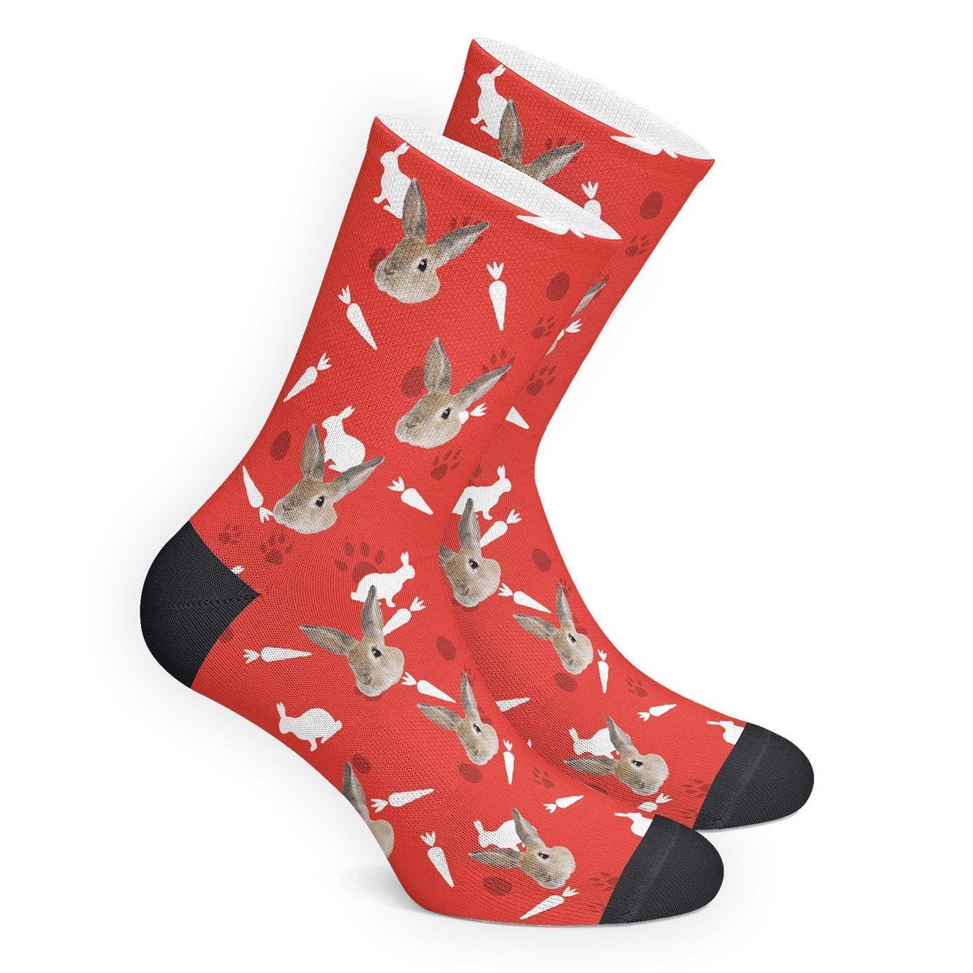Chaussettes Personnalisé en Visage de Lapin - MadeMine