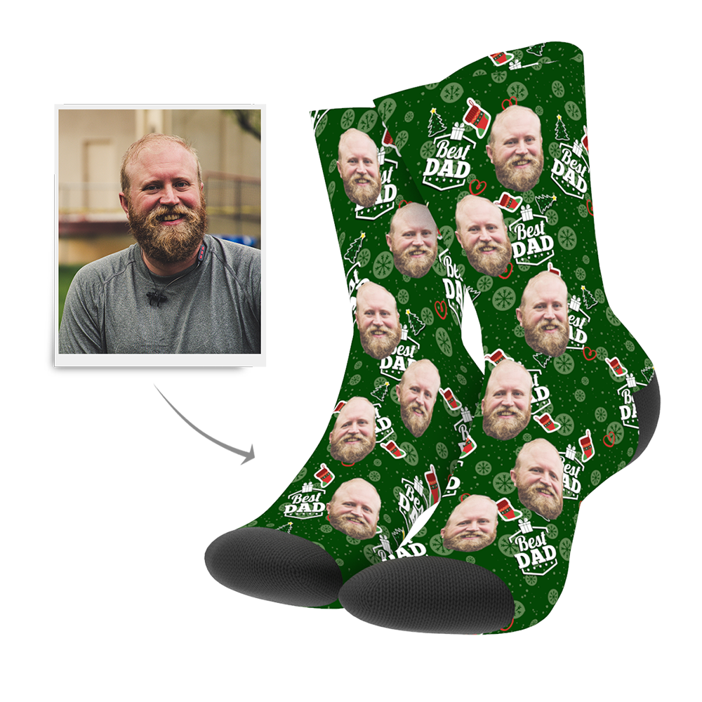 Noël Chaussettes Personnalisées en Photo Papa - MadeMine