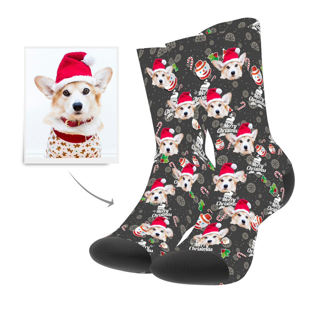 Noël Chaussettes Personnalisées en Photo Héros  - MadeMine