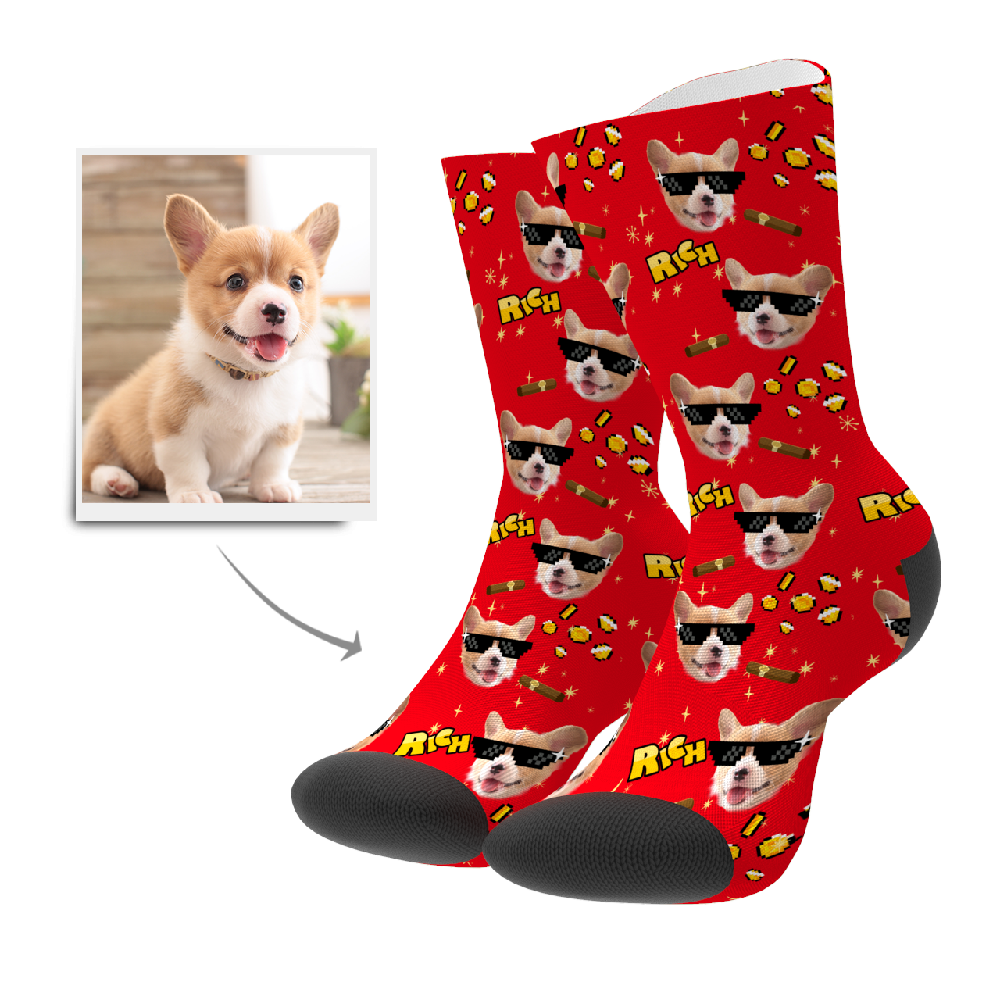 Chaussettes Pour Chiens Riches Personnalisées - mademinefr