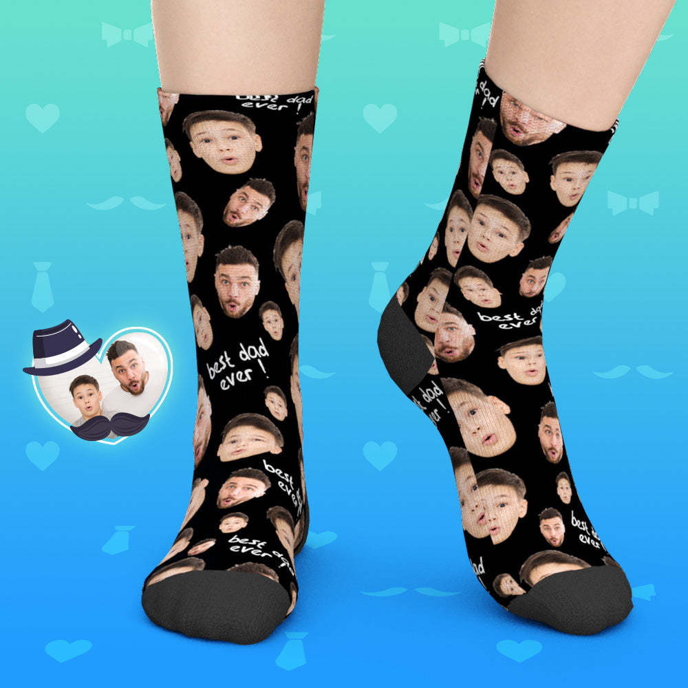 Aperçu 3d Des Chaussettes Personnalisées Pour Le Meilleur Papa - mademinefr