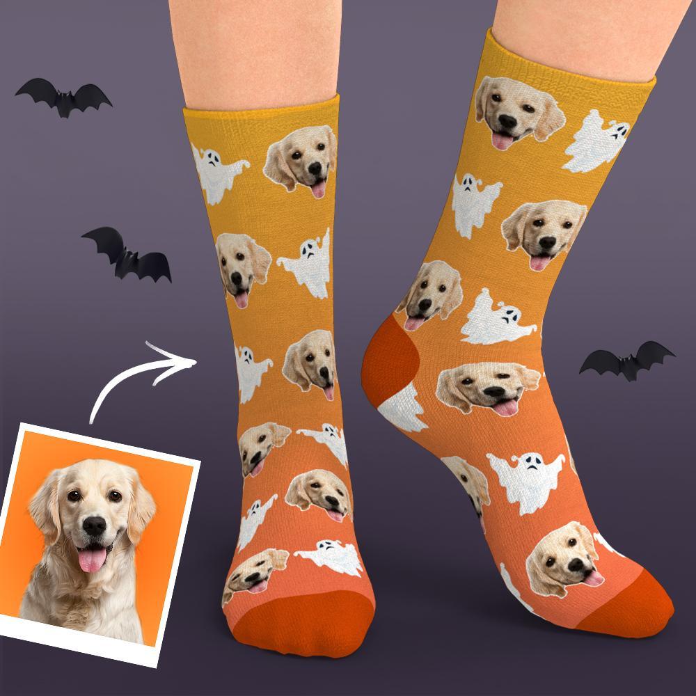 Chaussettes Photo Personnalisées Avec Votre Visage Drôle, Cadeaux D'halloween Personnalisés Pour Les Amis - mademinefr