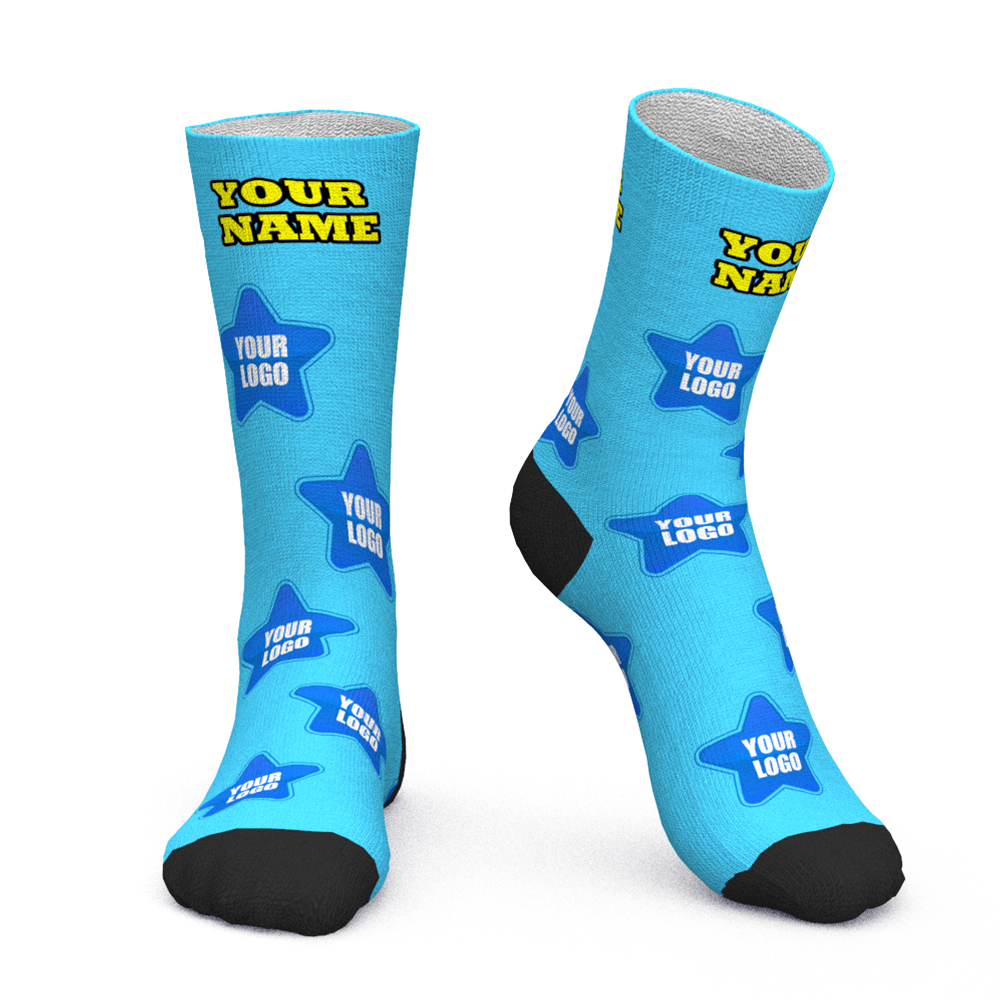 Chaussettes Avec Logo Personnalisé Ajouter Un Logo Et Un Nom Cadeaux D'entreprise Personnalisés - Colorés - mademinefr