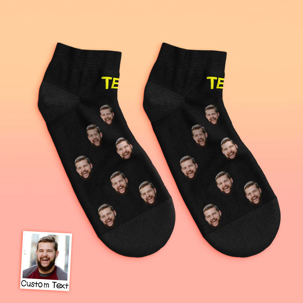 Chaussettes Personnalisées Pour Le Visage, Chaussettes Basses, Chaussettes D'été - mademinefr