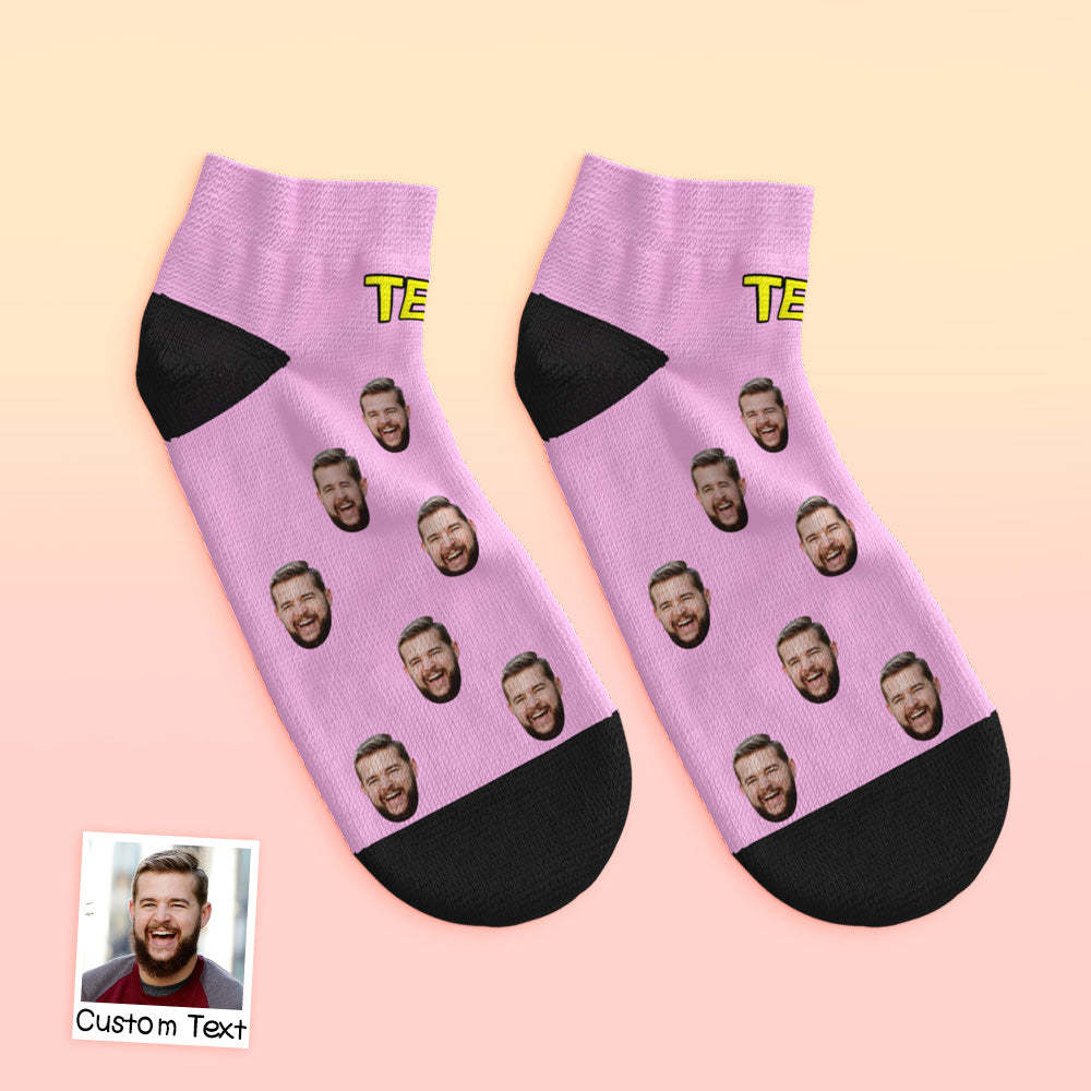 Chaussettes Personnalisées Pour Le Visage, Chaussettes Basses, Chaussettes D'été - mademinefr
