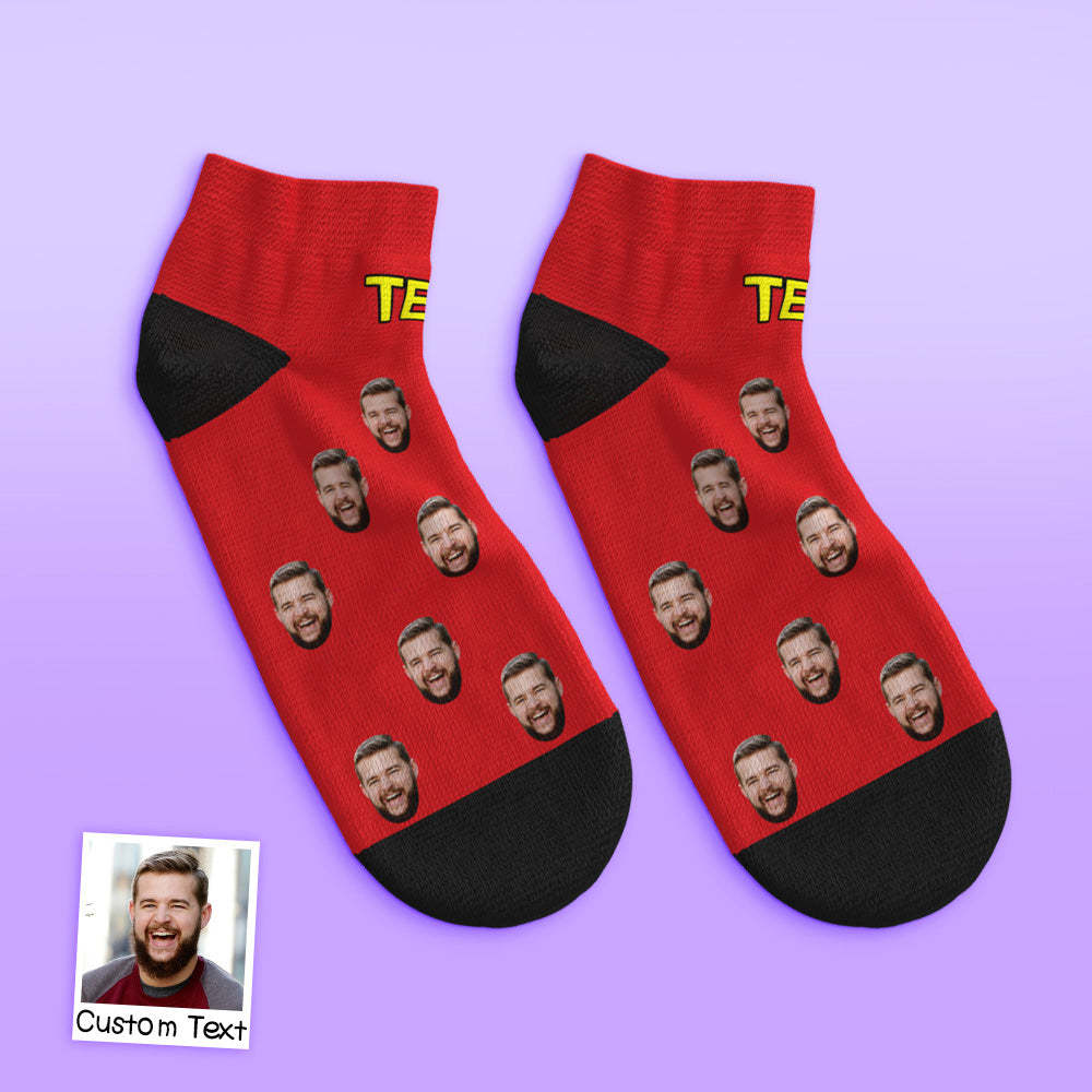 Chaussettes Personnalisées Pour Le Visage, Chaussettes Basses, Chaussettes D'été - mademinefr