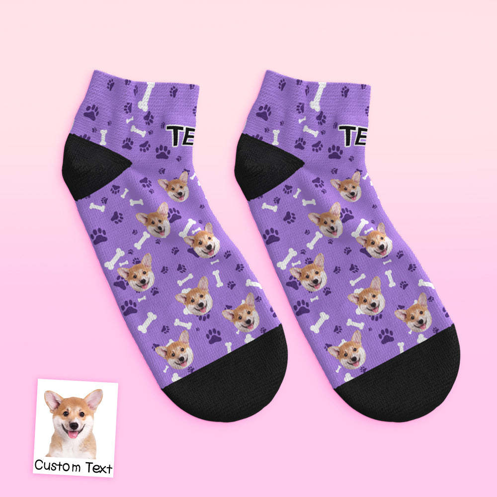 Chaussettes Basses Personnalisées Pour Chien - mademinefr