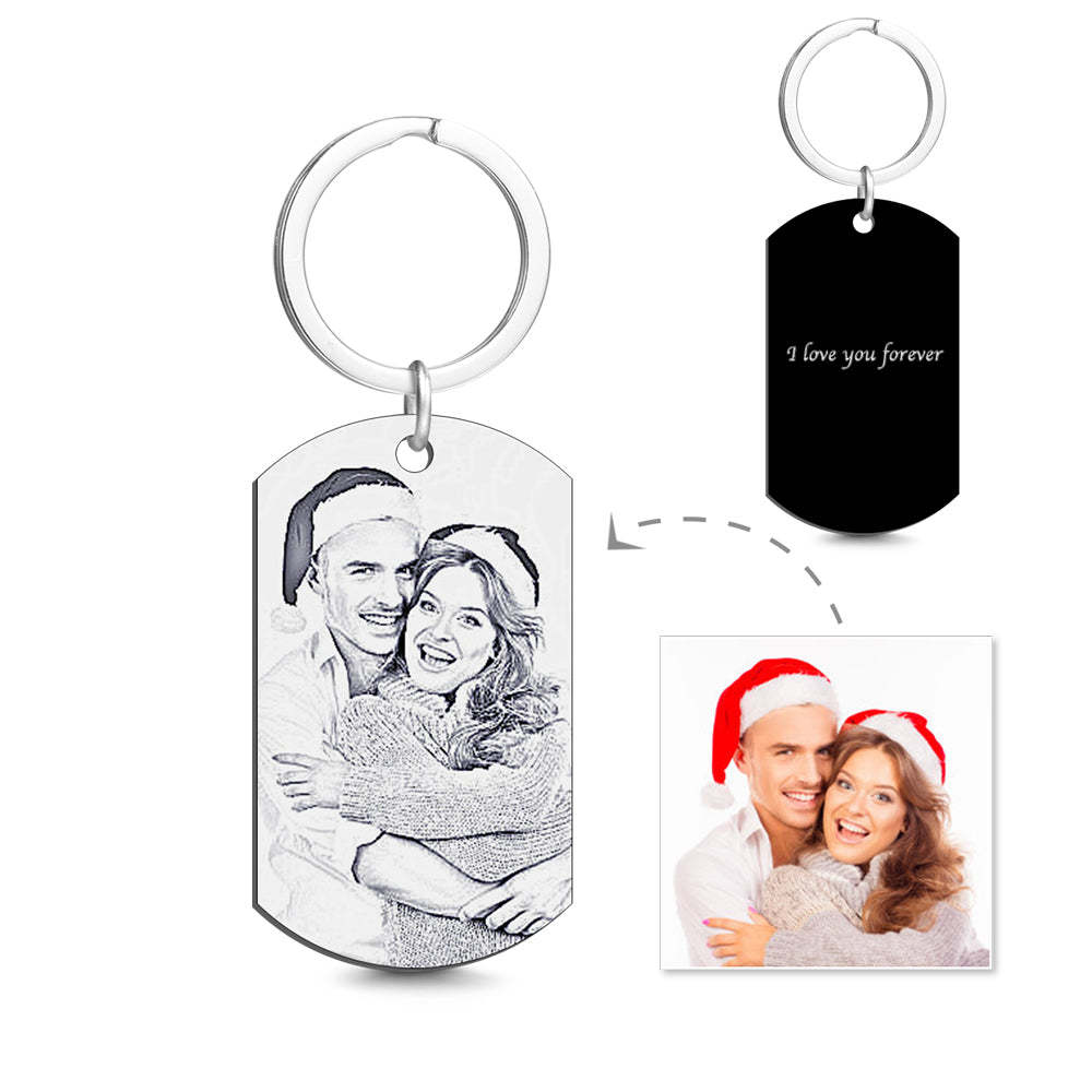 Porte-clés Personnalisé Avec Photo Gravée Pour Chien, Cadeau De Saint-valentin - mademinefr