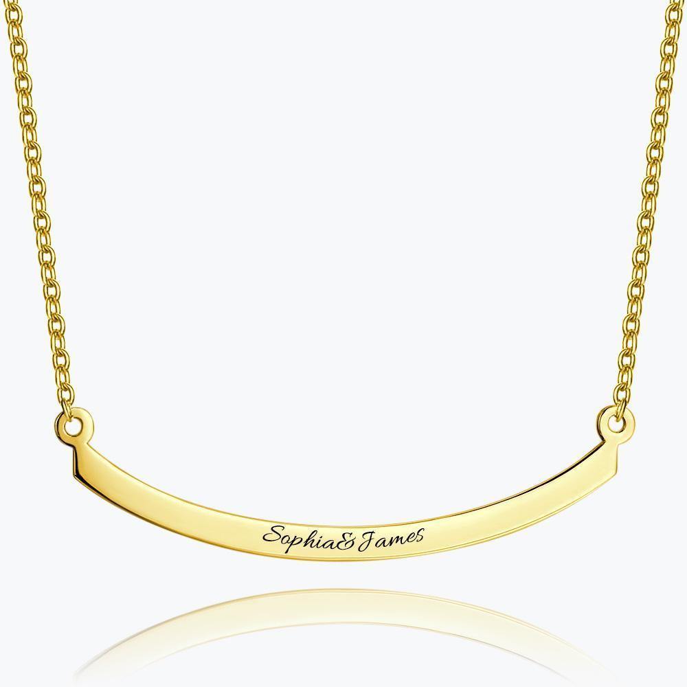 Collier Barre Gravée Argent - mademinefr