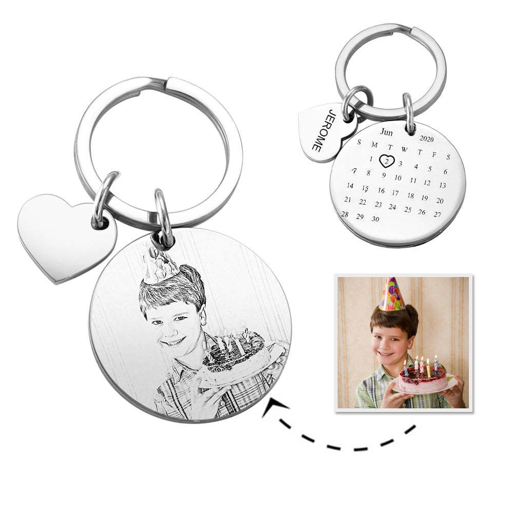 Porte-clés De Calendrier Personnalisé, Marqueur De Date Importante, Cadeau Pour Les Couples - mademinefr