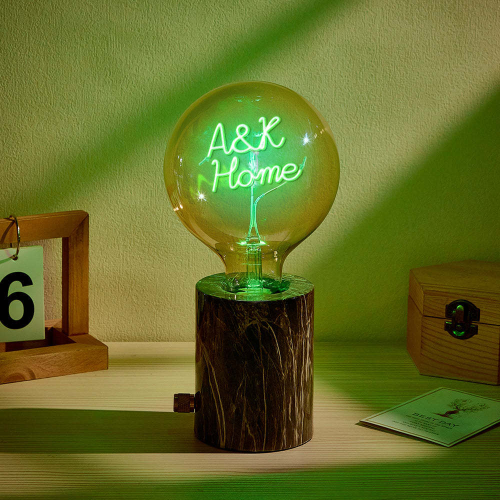 Lampe De Modélisation À Filament Edison Vintage Led Personnalisée, Ampoules Douces, Luminosité Réglable, Base Sans Fil, Lumières Multicolores - mademinefr