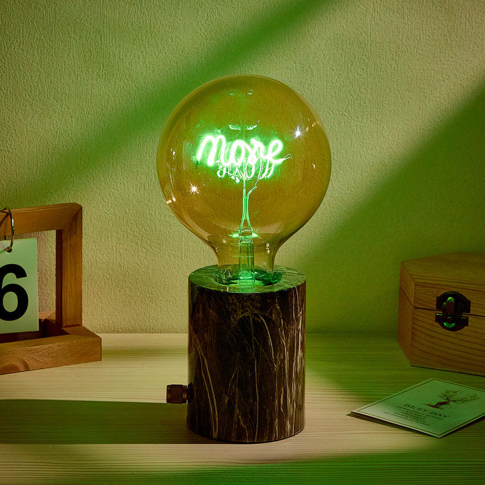 Lampe De Modélisation À Filament Edison Vintage Led Personnalisée, Ampoules Douces, Luminosité Réglable, Base Sans Fil, Lumières Multicolores - mademinefr