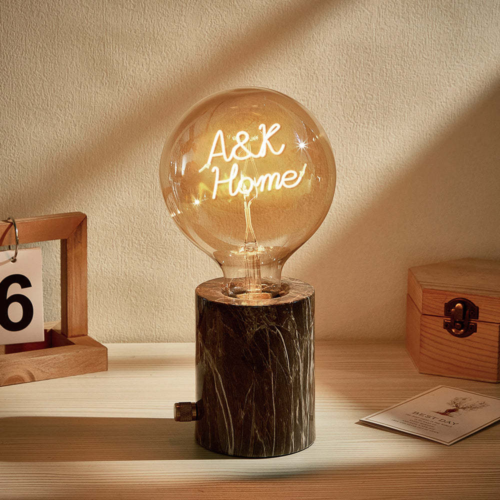 Lampe De Modélisation À Filament Edison Vintage Led Personnalisée, Ampoules Douces, Luminosité Réglable, Base Sans Fil, Lumières Multicolores - mademinefr
