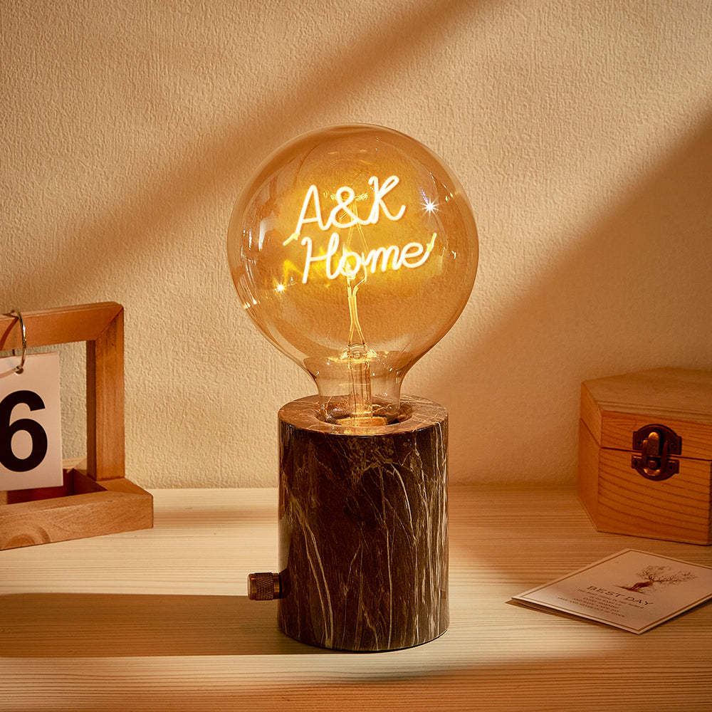 Lampe De Modélisation À Filament Edison Vintage Led Personnalisée, Ampoules Douces, Luminosité Réglable, Base Sans Fil, Lumières Multicolores - mademinefr