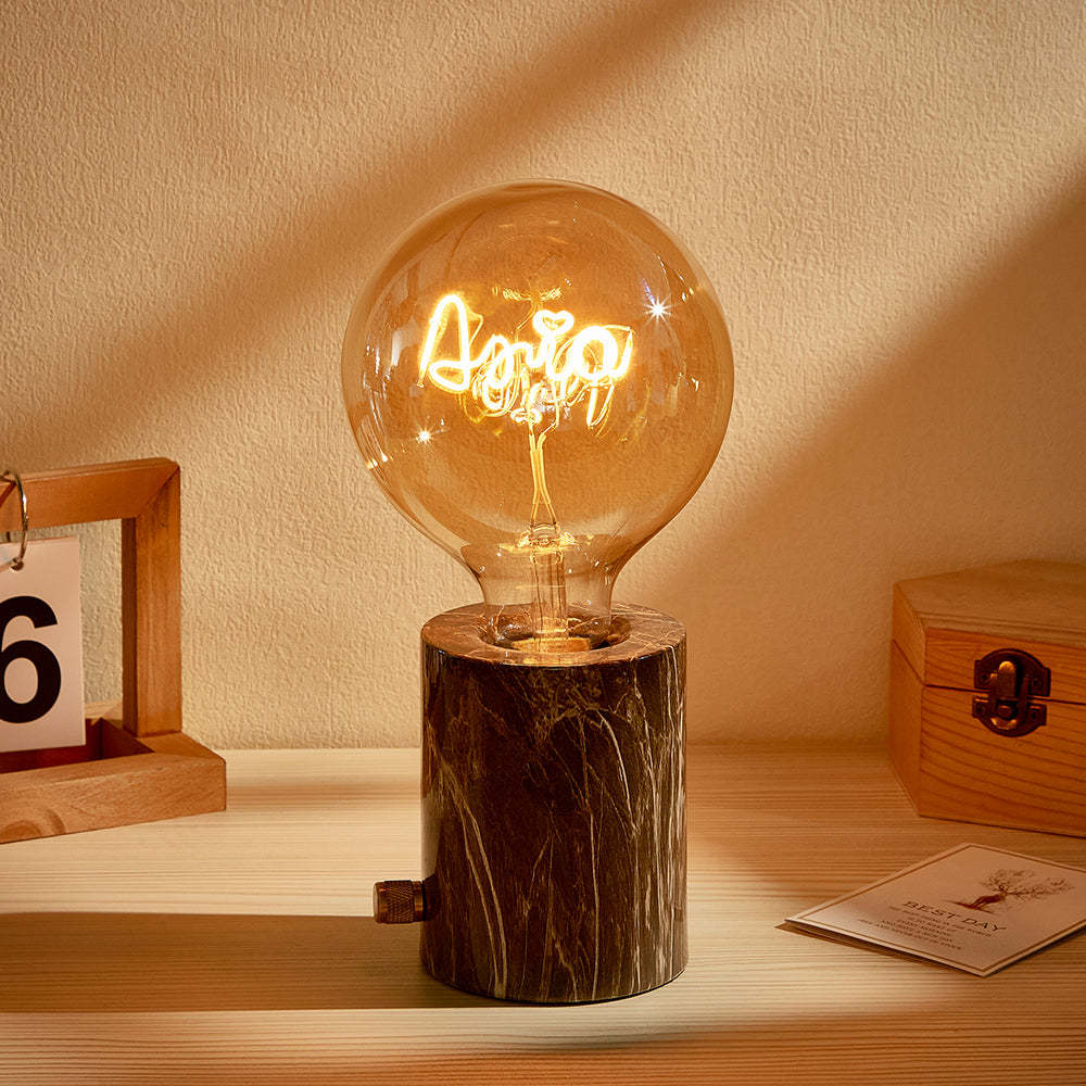 Lampe De Modélisation À Filament Edison Vintage Led Personnalisée, Ampoules Douces, Luminosité Réglable, Base Sans Fil, Lumières Multicolores - mademinefr