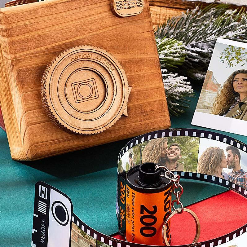 Porte-clés En Rouleau D'appareil Photo Coloré Personnalisé, Cadeaux Personnalisés Romantiques, Cadeau D'halloween - mademinefr