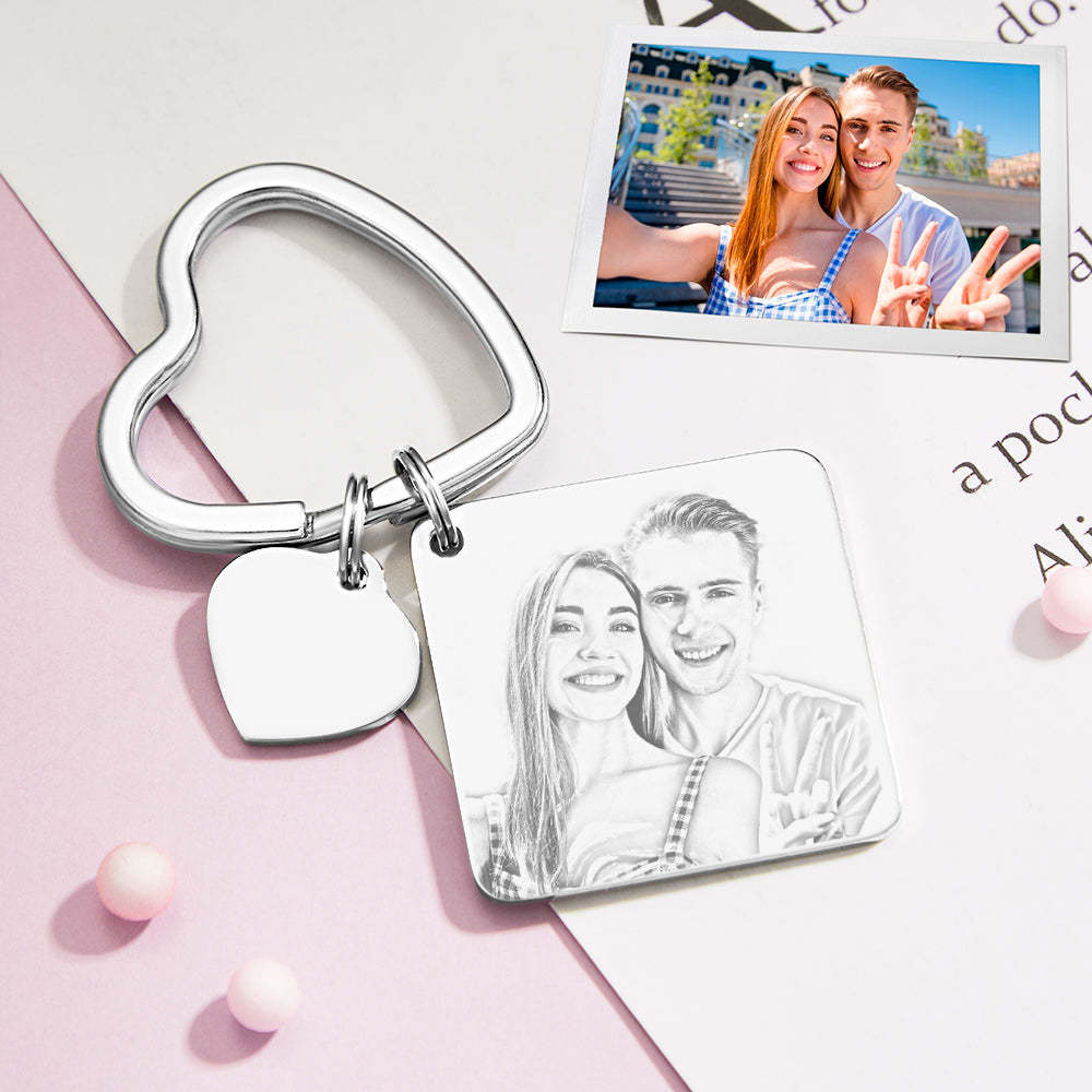 Calendrier Spotify Personnalisé, Porte-clés Photo, Cadeaux D'anniversaire, En Forme De Cœur, Cadeau De Couple - mademinefr