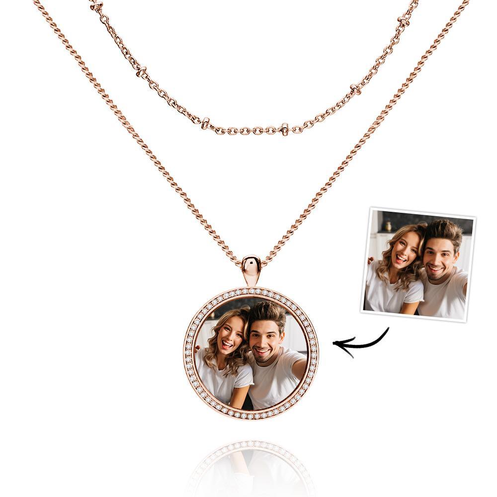 Collier Personnalisé En Couches, Collier Photo, Cadeaux D'anniversaire - mademinefr